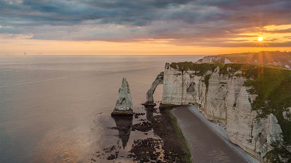 zachód słońca fotograf krajobrazu etretat