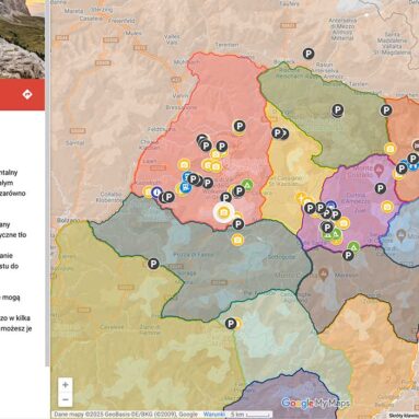 przewodnik mapa dla fotografa dolomity